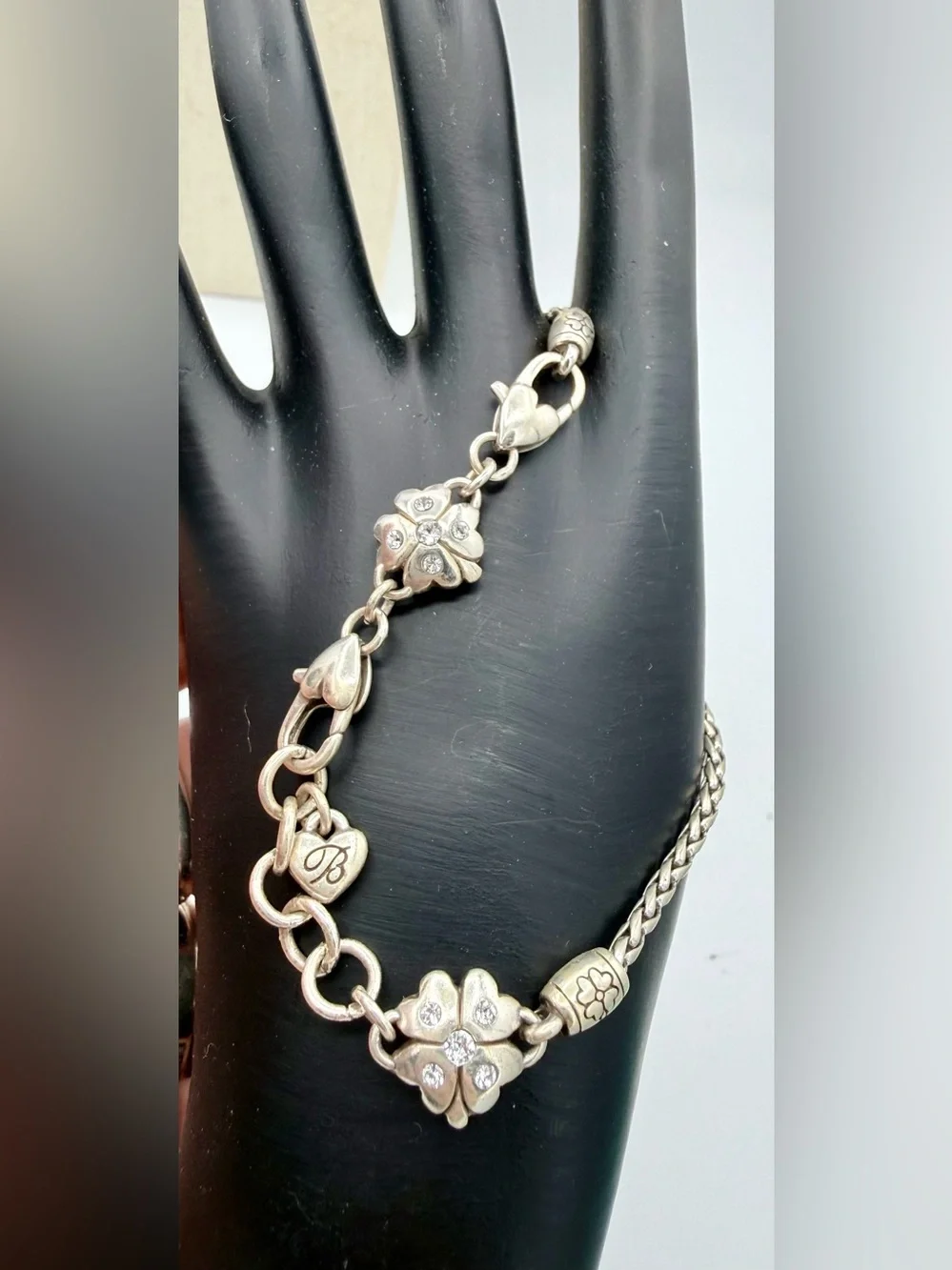 Brighton Four‎ Leaf Clover Wheat Chain Charm Bracelet + 5 Charms